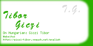 tibor giczi business card